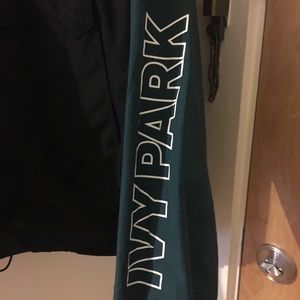 turquoise and black ivy park windbreaker